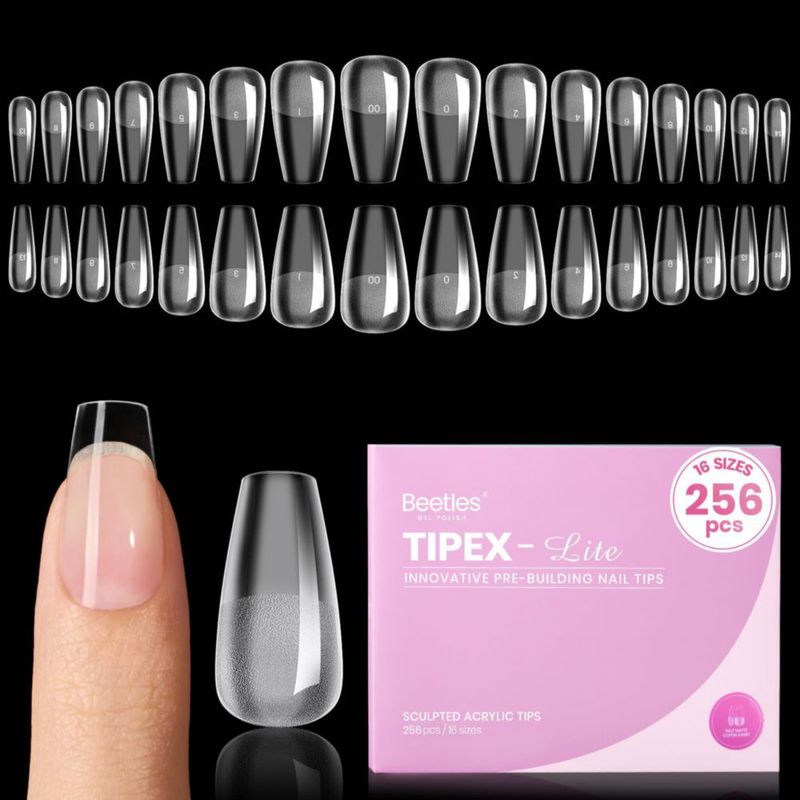 Puntas de uñas Beetles Gel Polish 256 uds 16 tamaños