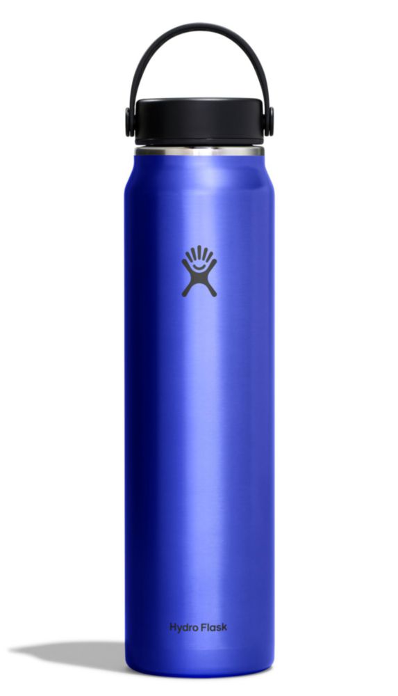 Botella de agua Hydro Flask 12 L Azul zafiro con tapa flexible ancha