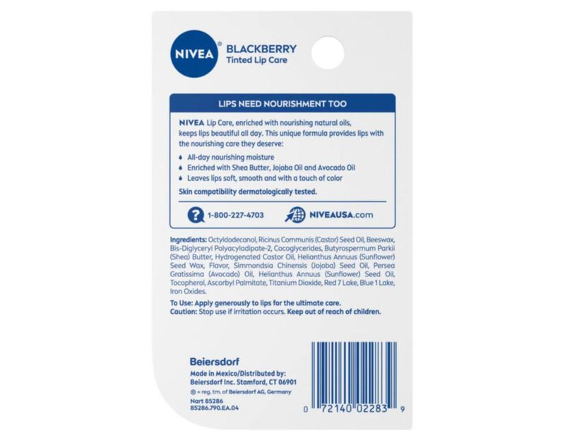 Bálsamo Labial NIVEA Mora 48 g Tinte 3‑en‑1