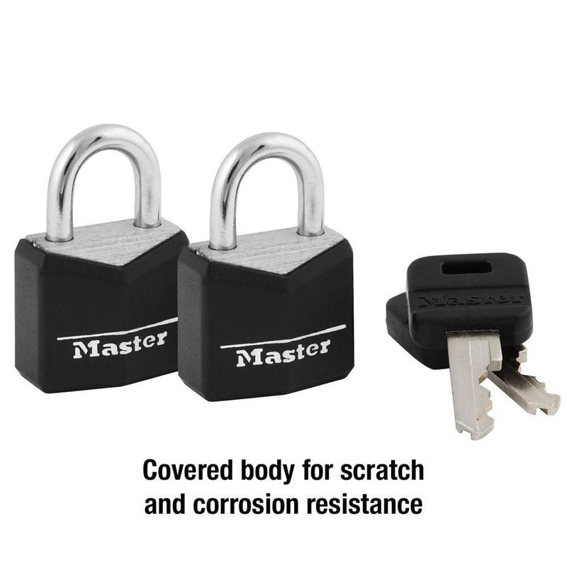 Candado Master Lock 19 mm negro – paquete de 2