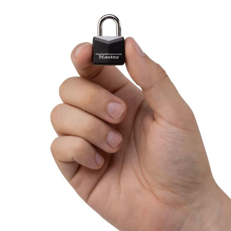 Candado Master Lock 19 mm negro – paquete de 2