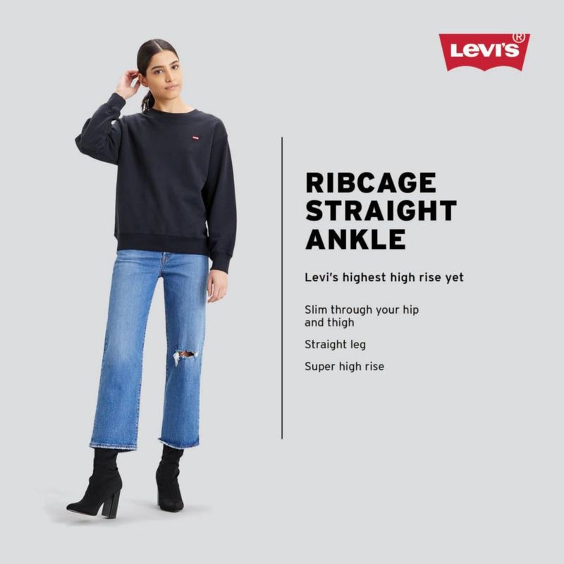 Levi's Vaqueros Ribcage Corte Recto al Tobillo