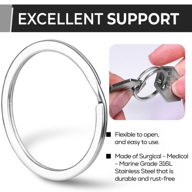 Llavero CREST Products 32 mm SS316 (paquete de 5)