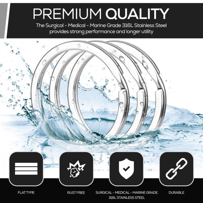 Llavero CREST Products 32 mm SS316 (paquete de 5)