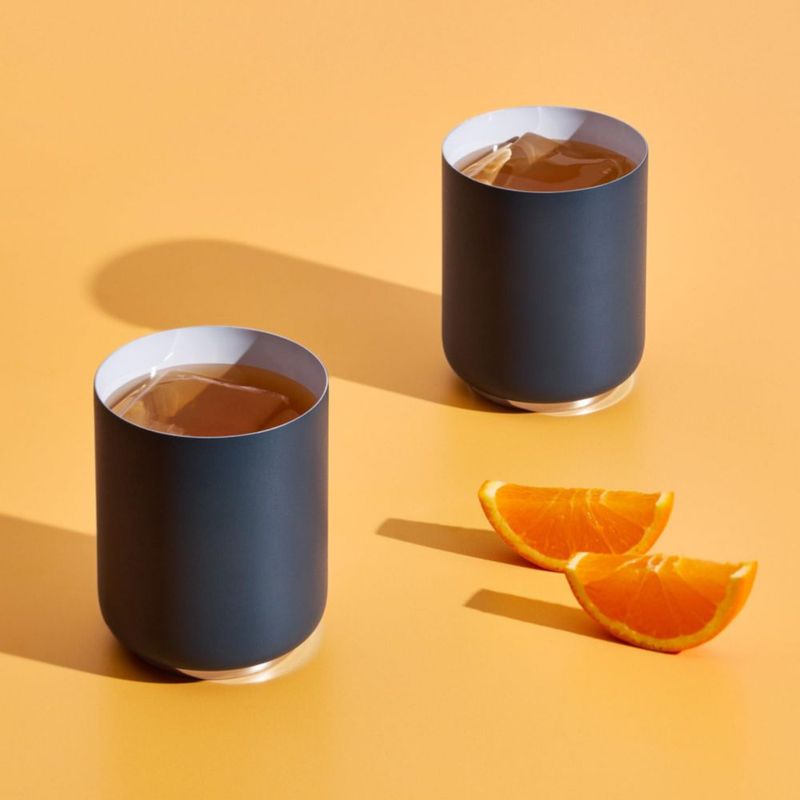Fellow Rocky Vaso bajo de 10 oz con revestimiento cerámico para whisky y cócteles