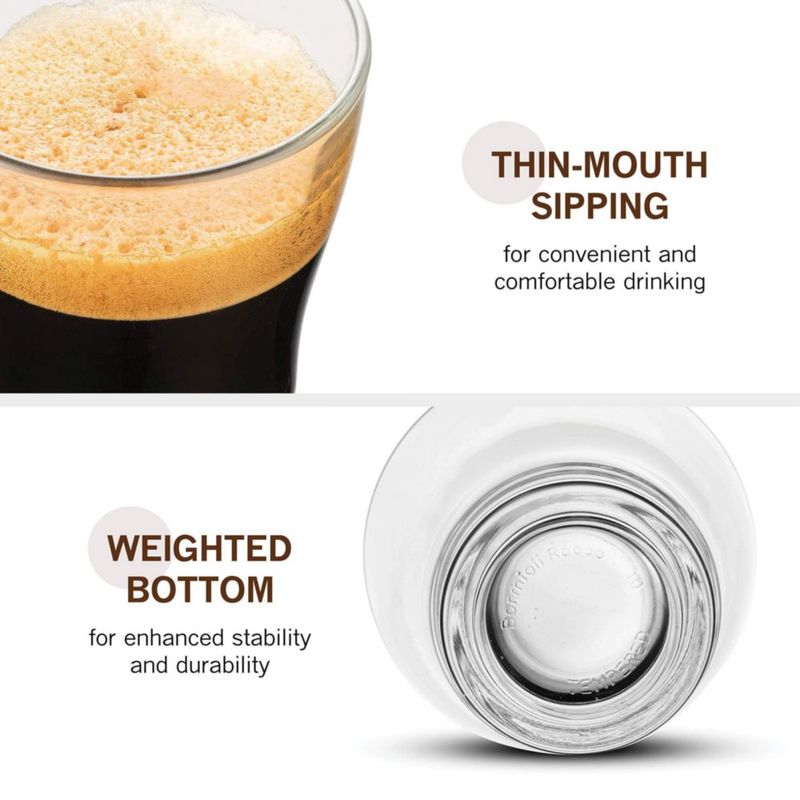 Set de 4 tazas de cappuccino Bormioli Rocco 210 ml de vidrio