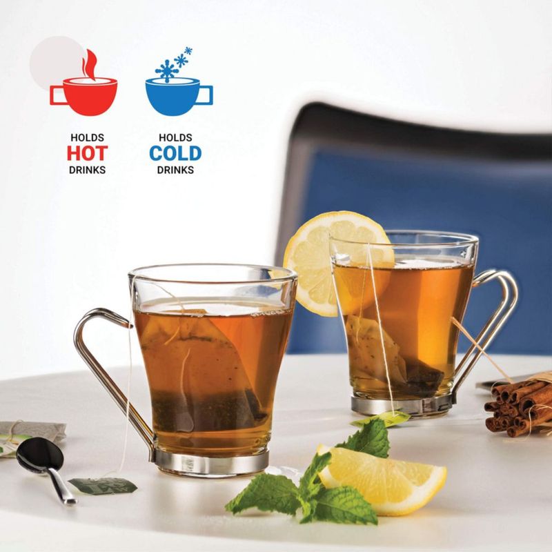 Set de 4 tazas de cappuccino Bormioli Rocco 210 ml de vidrio