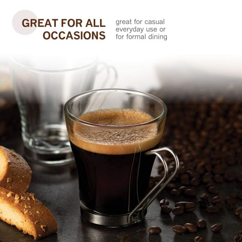 Set de 4 tazas de cappuccino Bormioli Rocco 210 ml de vidrio
