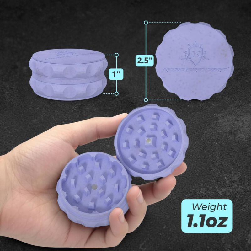Molino KOZO 6 cm de 2 piezas con agarre fuerte (azul)