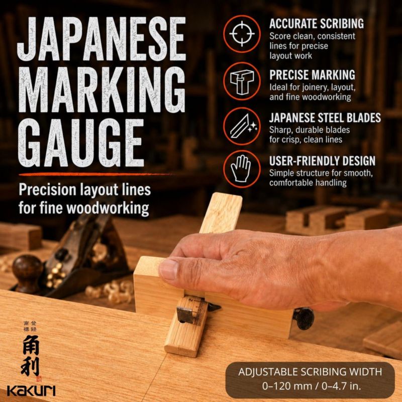Calibrador de Marcado para Madera KAKURI 12 cm Japanese KEBIKI