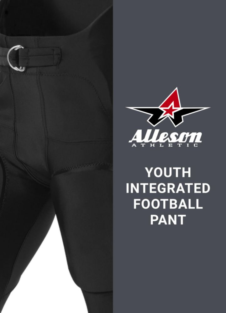Pantalón de fútbol americano Alleson Athletic talla extra grande negro