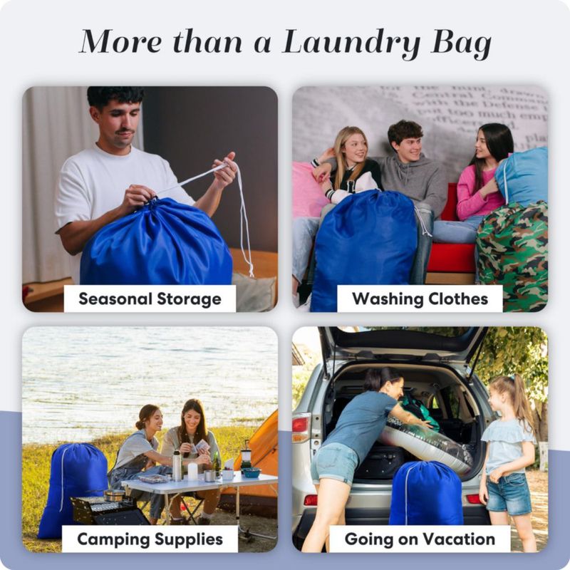 Bolsa de lavandería Handy Laundry 56x81 cm azul real con cordón