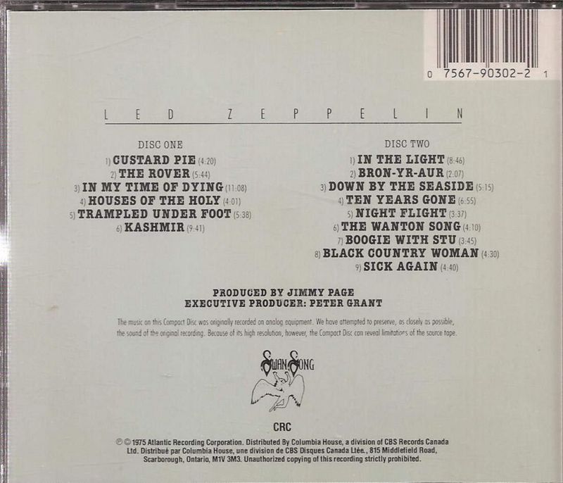 Physical Graffiti – Edición de Importación de Led Zeppelin (1975)