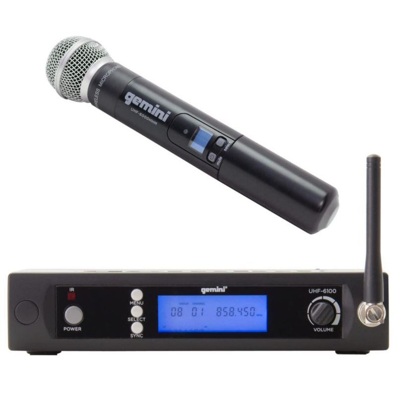 Micrófono Gemini UHF-6100M-R2 256 canales 73 m