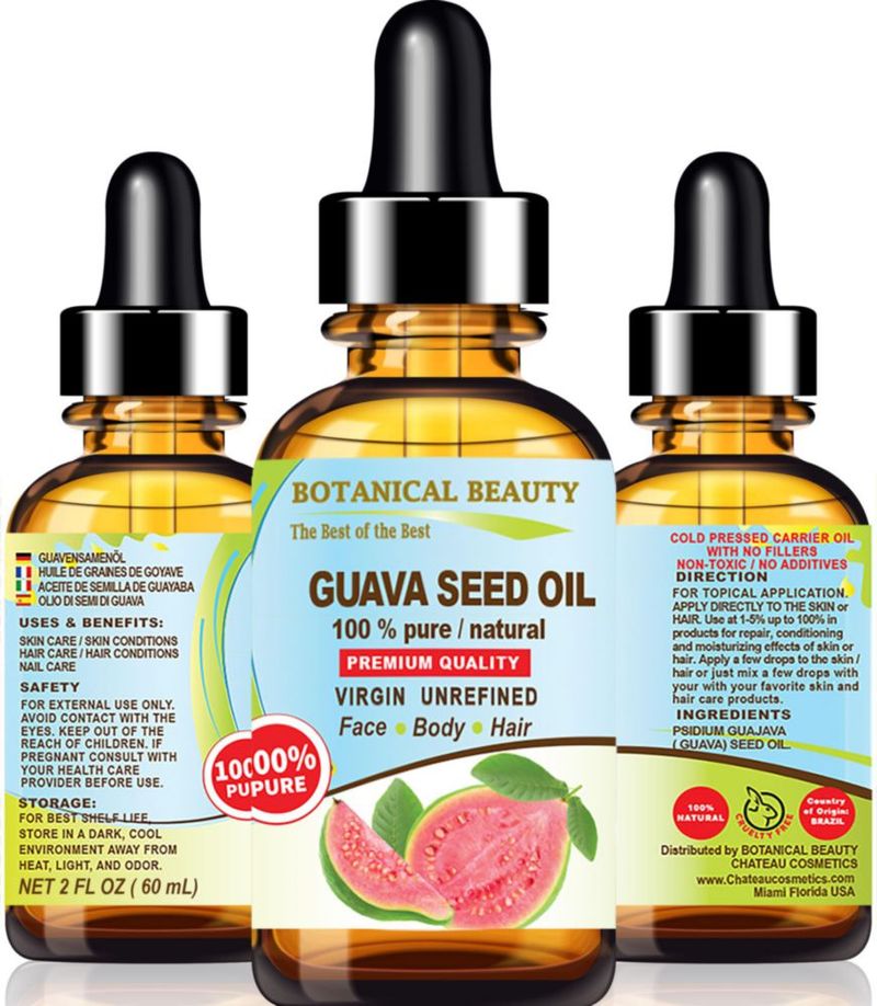 Aceite de semilla de guayaba Botanical Beauty 60 ml para rostro cabello y piel