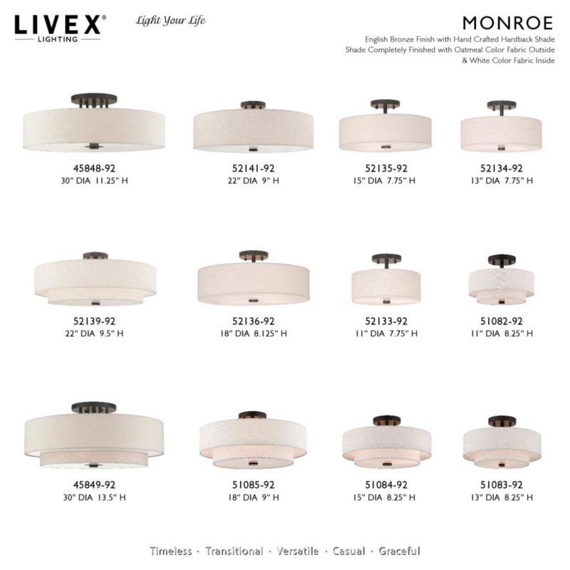 Luminaria de techo Livex Bronce Inglés