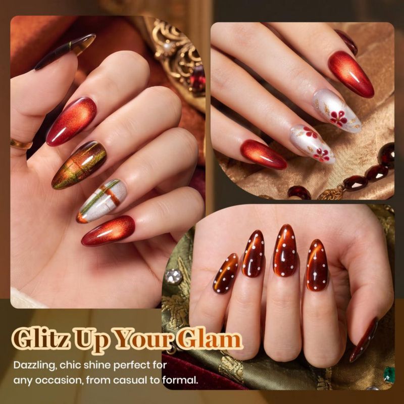 Set de Esmalte de Gel beetles 6 colores Cat Eye
