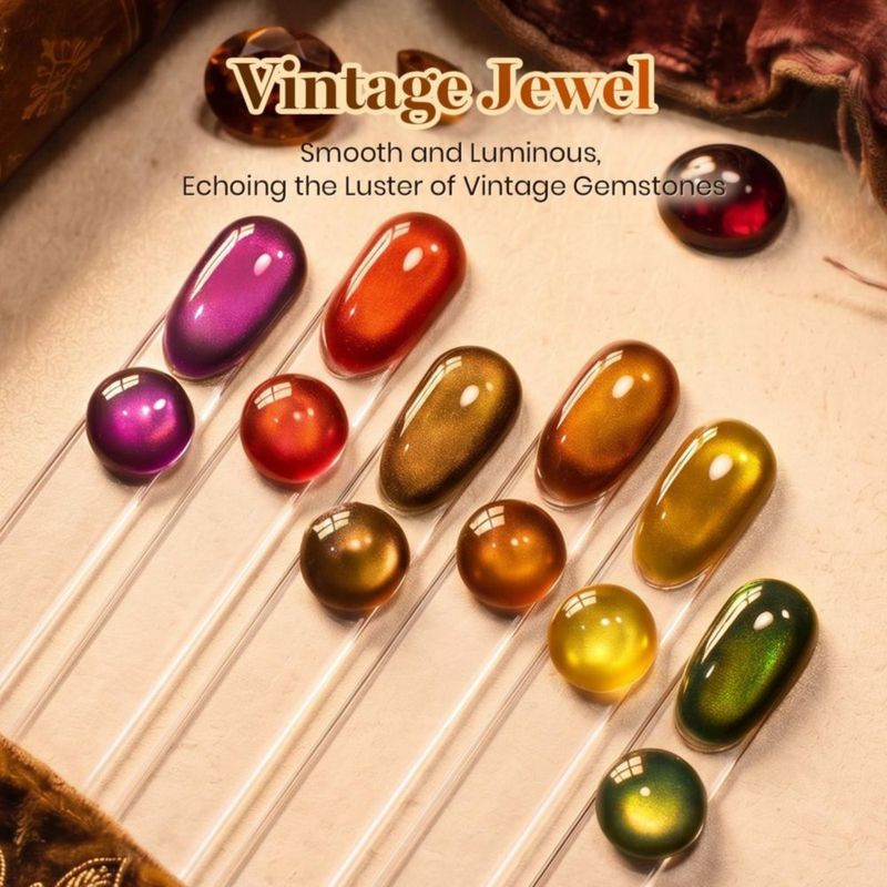 Set de Esmalte de Gel beetles 6 colores Cat Eye