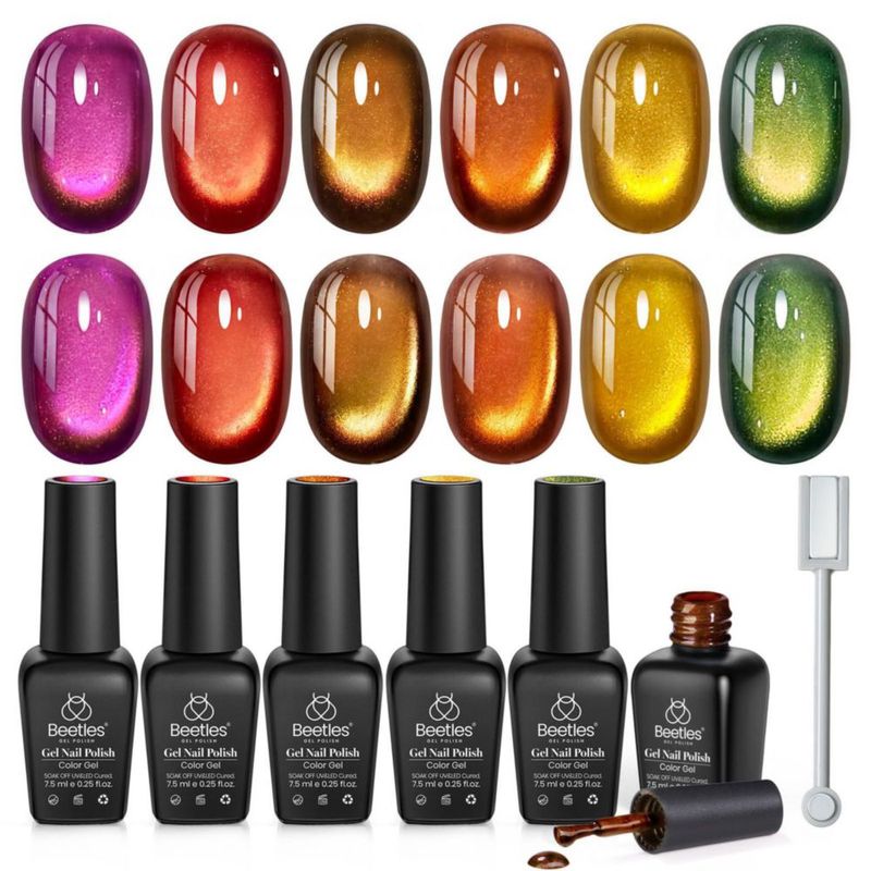 Set de Esmalte de Gel beetles 6 colores Cat Eye