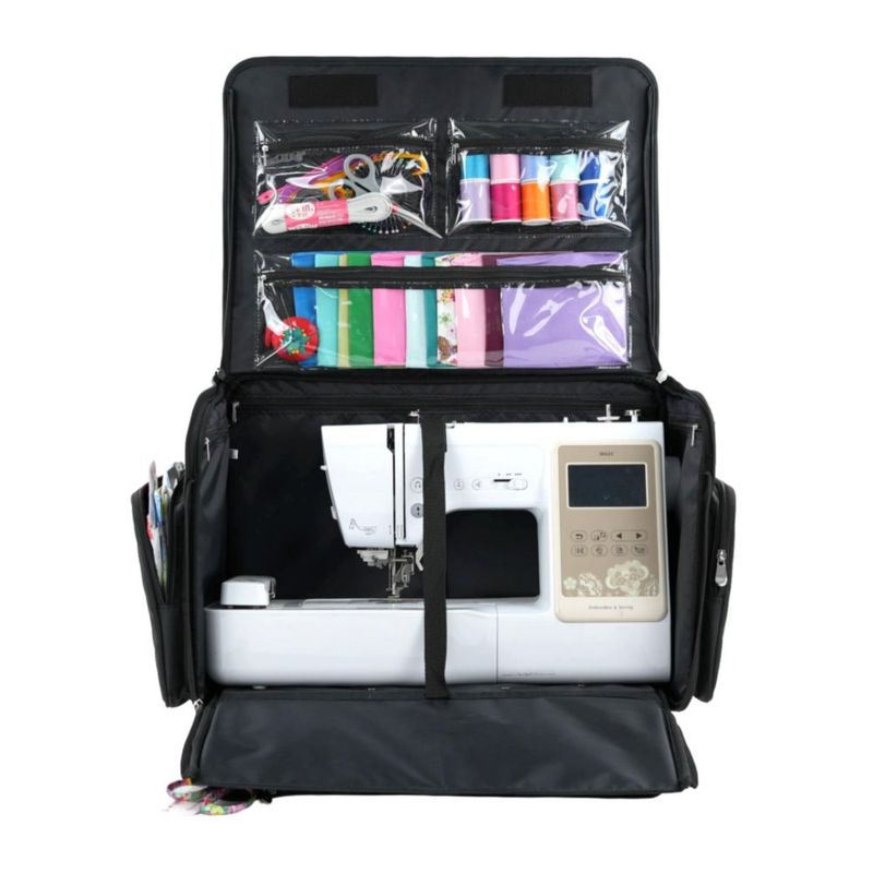 Estuche para Máquina de Coser Everything Mary 50 cm Negro de 4 Ruedas