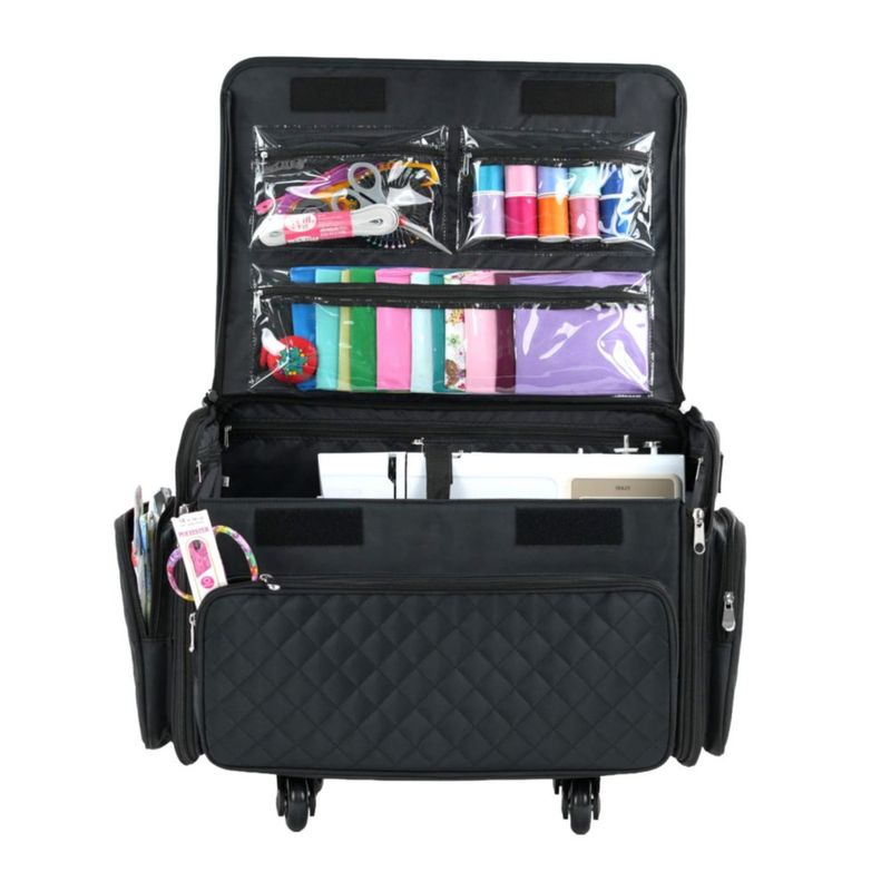 Estuche para Máquina de Coser Everything Mary 50 cm Negro de 4 Ruedas