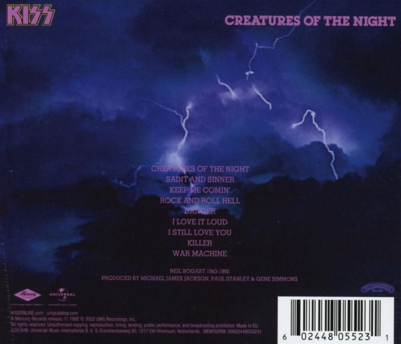 CD UNIVERSAL Creatures of the Night – Edición 40.º Aniversario