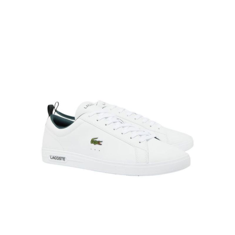 Zapatilla Lacoste Court Base Blanca y Verde Oscuro Talla 11