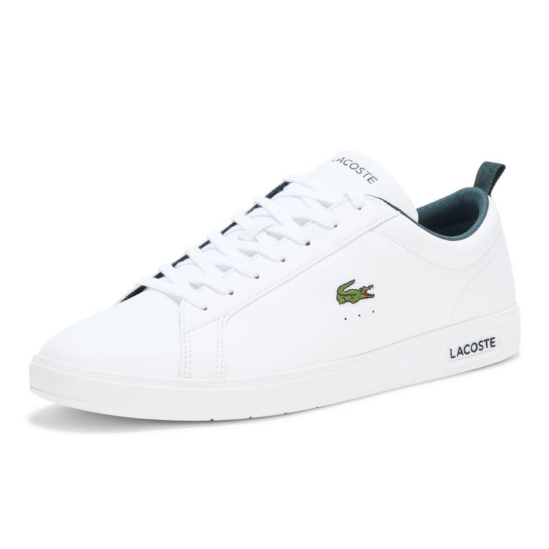 Zapatilla Lacoste Court Base Blanca y Verde Oscuro Talla 11