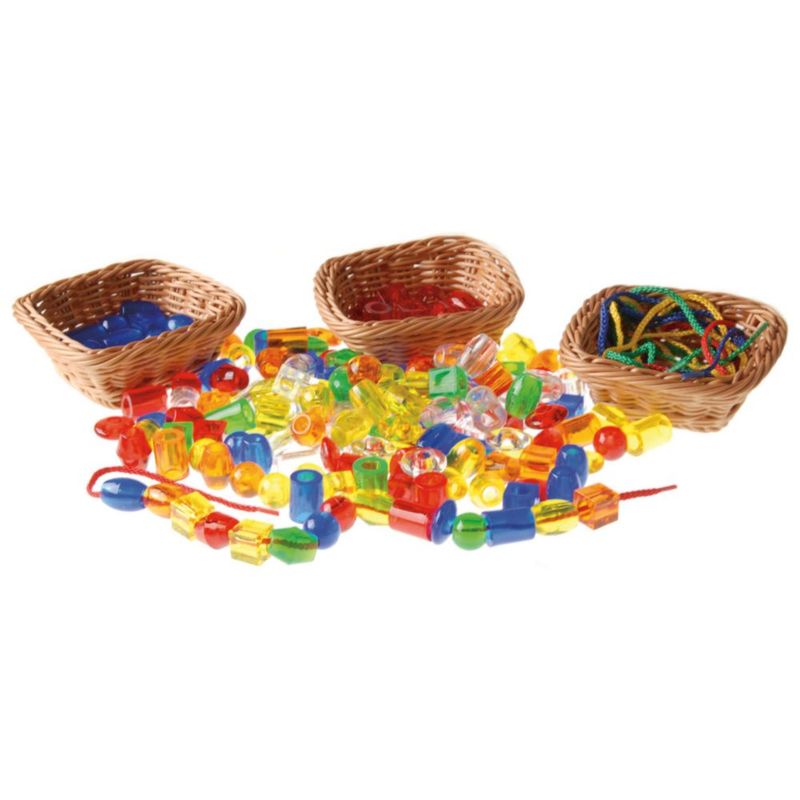 Cestas de mimbre de plástico Constructive Playthings para almacenamiento juego de 12