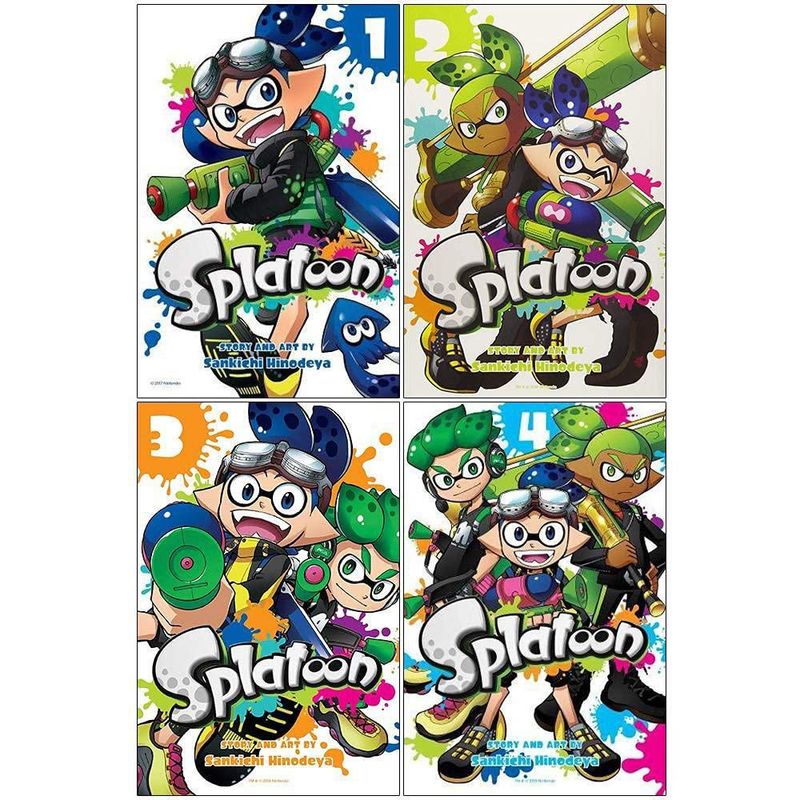Manga Splatoon de Viz Media Volúmenes 1‑4 – Colección de 4 libros