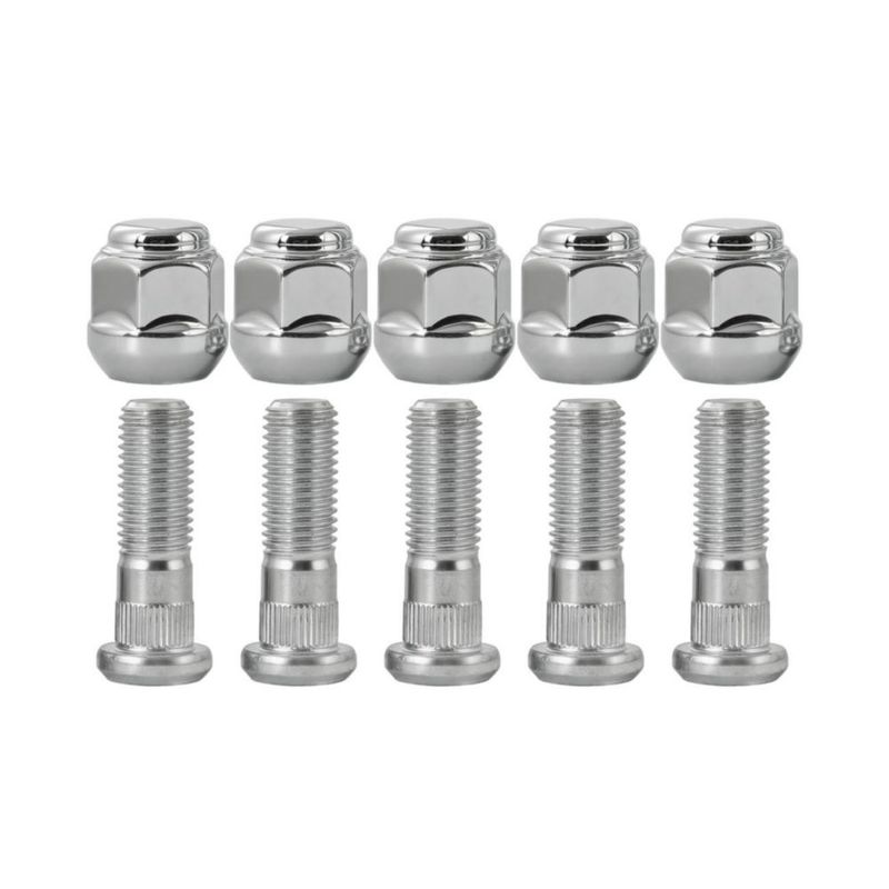 Juego de 10 piezas de tuercas y pernos de rueda Mysttoo M12x1.5 43 mm cromado