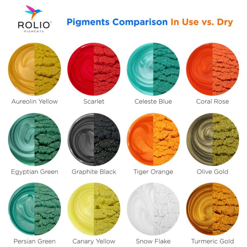 Polvo de Mica Rolio 12 Frascos 10 g Set de Tonos Otoñales