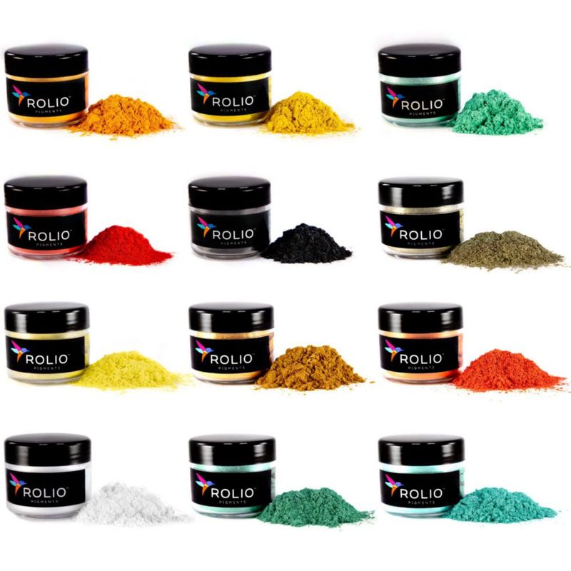 Polvo de Mica Rolio 12 Frascos 10 g Set de Tonos Otoñales