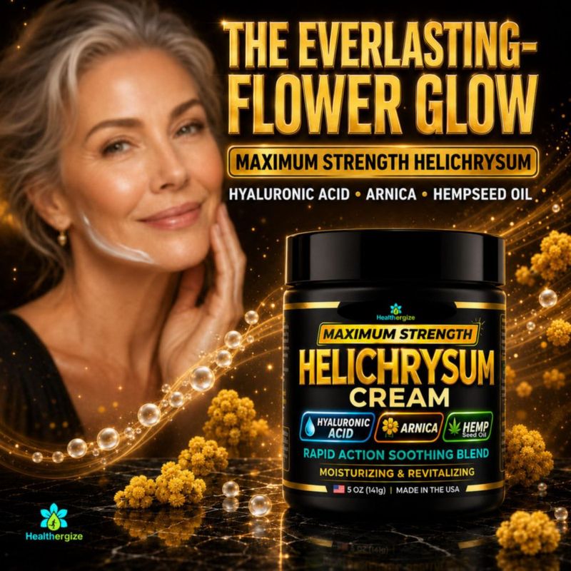 Crema Healthergize Helichrysum de Máxima Potencia 141 g con Ácido Hialurónico