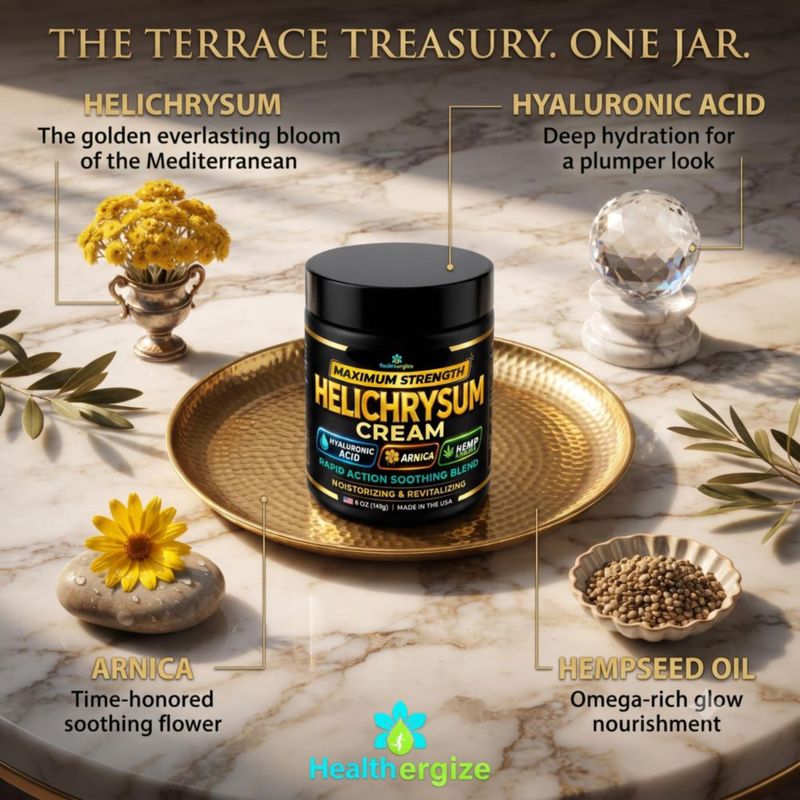 Crema Healthergize Helichrysum de Máxima Potencia 141 g con Ácido Hialurónico