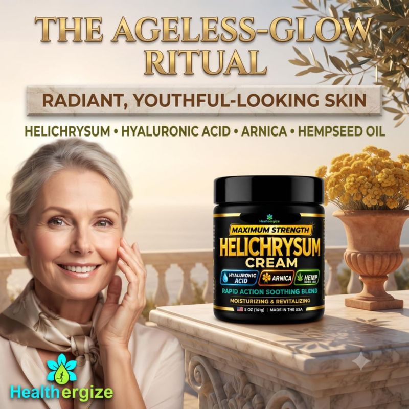 Crema Healthergize Helichrysum de Máxima Potencia 141 g con Ácido Hialurónico