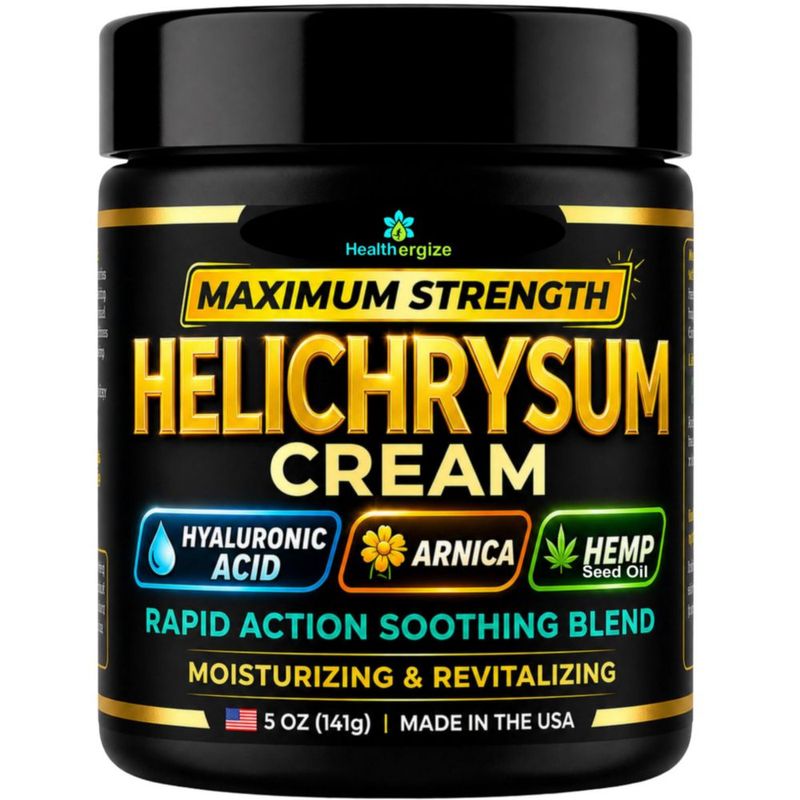 Crema Healthergize Helichrysum de Máxima Potencia 141 g con Ácido Hialurónico