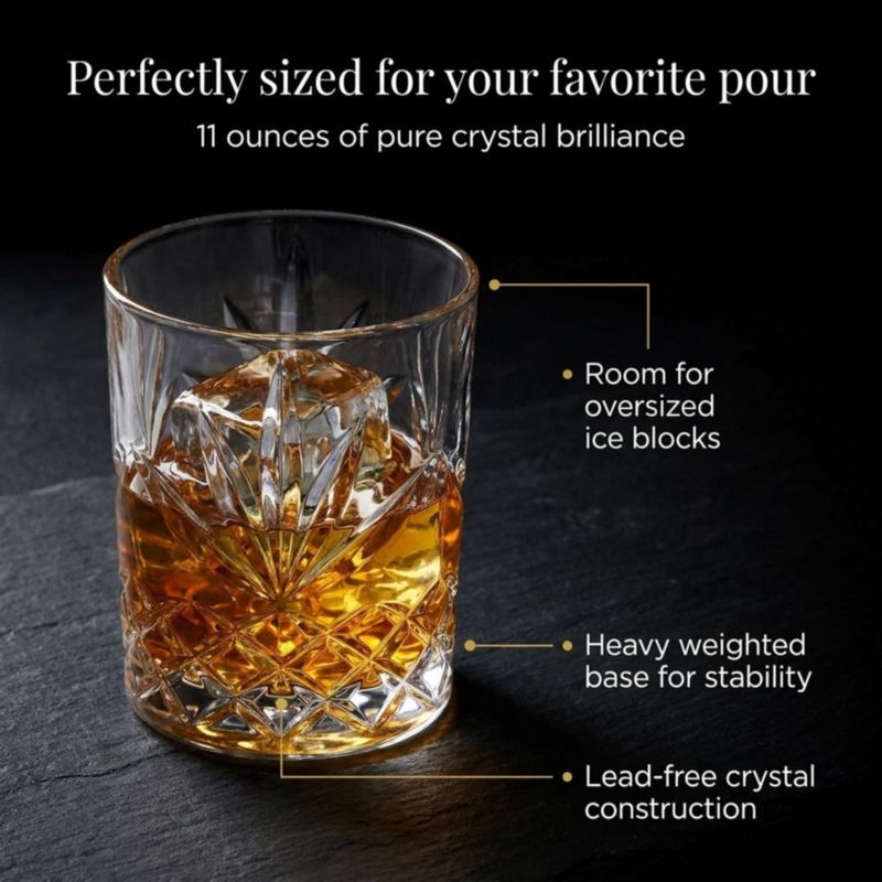 Vasos de whisky Godinger juego de 4 de 330 ml