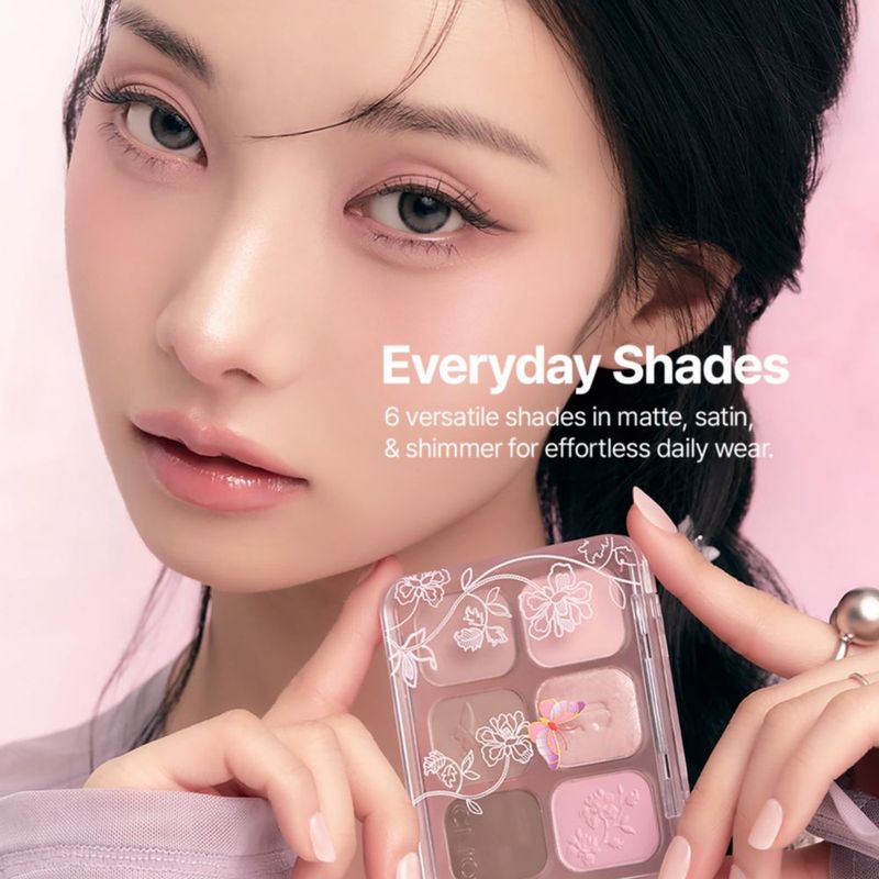 Paleta de sombras de ojos CLIO PROFESSIONAL 6 colores Rosa Malva