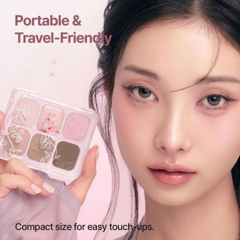 Paleta de sombras de ojos CLIO PROFESSIONAL 6 colores Rosa Malva