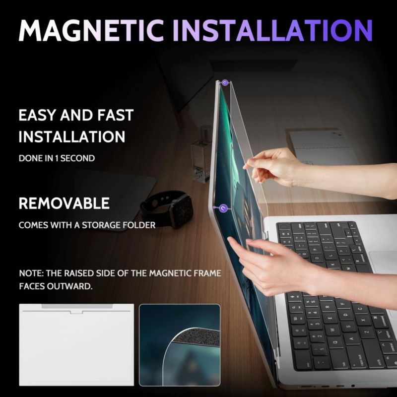 Protector de pantalla magnético anti luz azul Peslv 15"