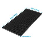 Alfombrilla para secado de platos Jinmuxilll 61 × 30 cm paquete de 2 negra PVC