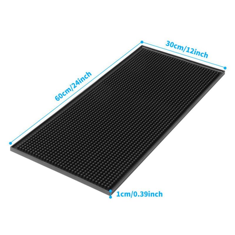 Alfombrilla para secado de platos Jinmuxilll 61 × 30 cm paquete de 2 negra PVC