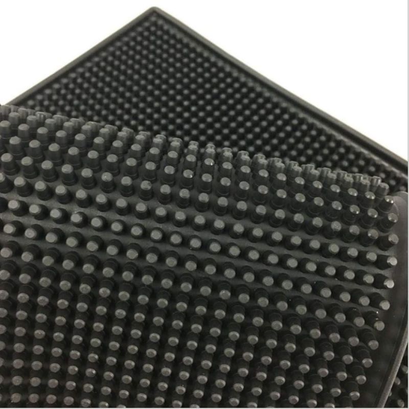 Alfombrilla para secado de platos Jinmuxilll 61 × 30 cm paquete de 2 negra PVC
