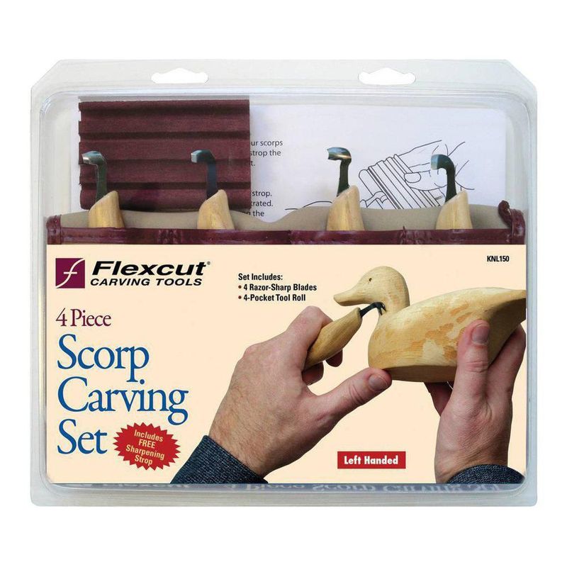 Juego FLEXCUT KNL150 de 4 gubias escorpión para zurdos