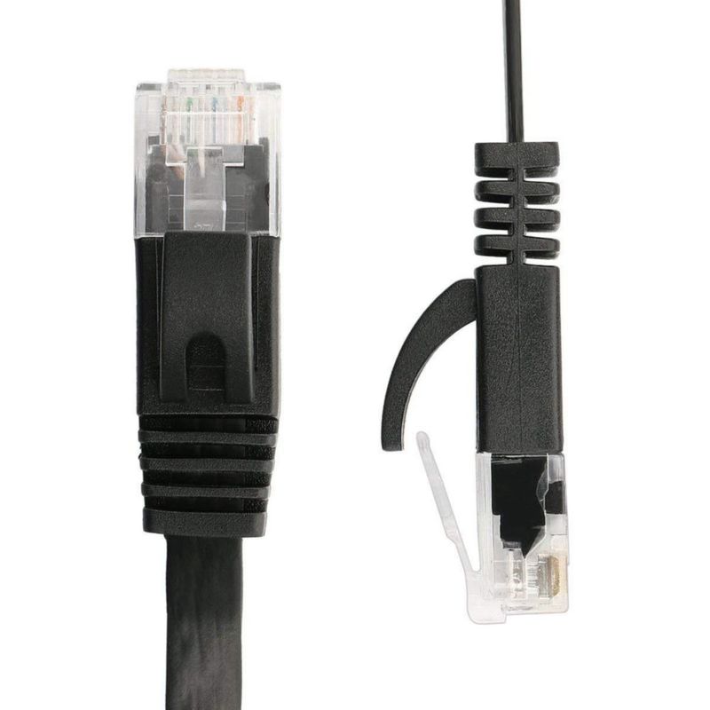 Cable Ethernet Jadaol Cat6 6 m Plano 10 Gbps Negro