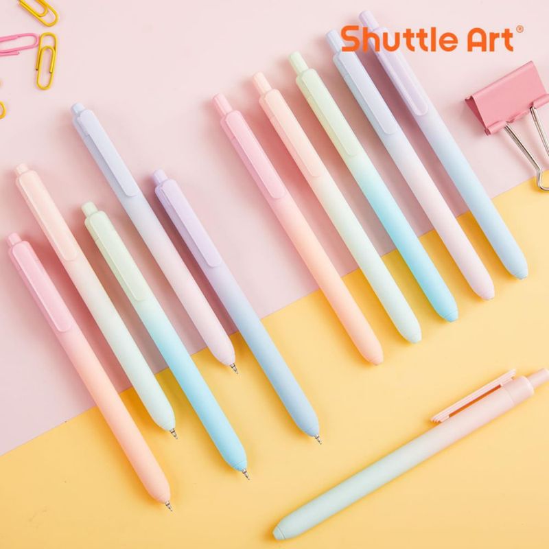 Bolígrafos de gel Shuttle Art Pack de 15 punta 05 mm tinta negra