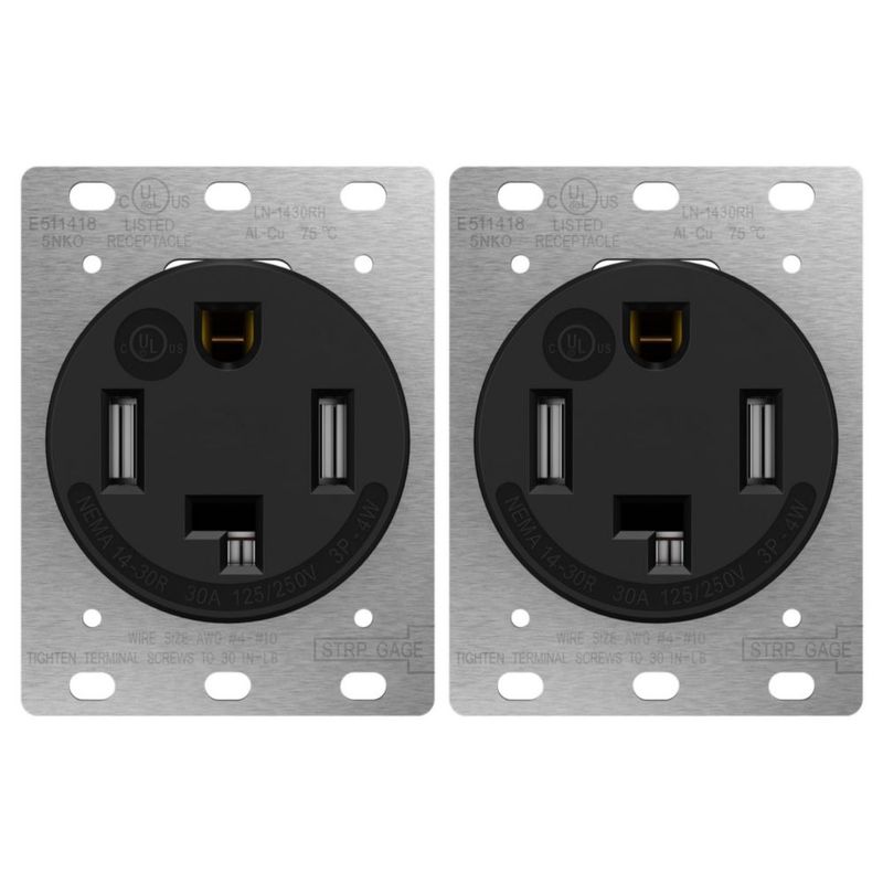 Toma para secadora LIDER NEMA 14‑30R 30 A 125/250 V (paquete de 2)