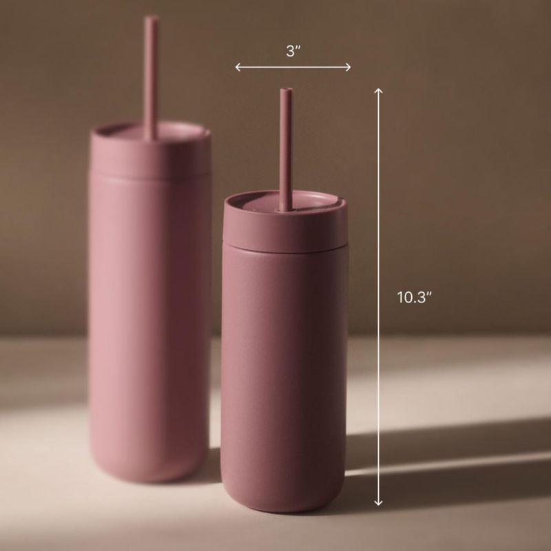 Fellow Carter Tumbler Frío con Revestimiento Cerámico de 473 ml con Tapa de Sorbete sin BPA