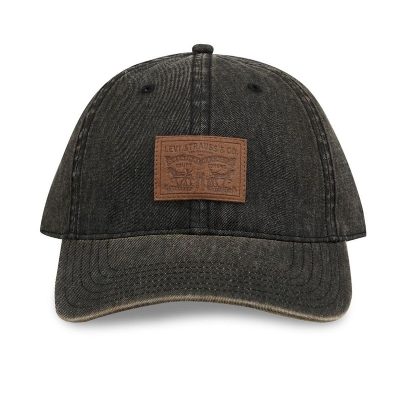 Gorra de béisbol Levi's de denim lavado negro – talla única